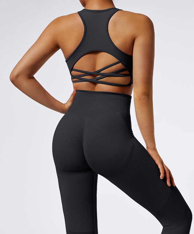 Essential Multi Straps Sports Bra - Midnight