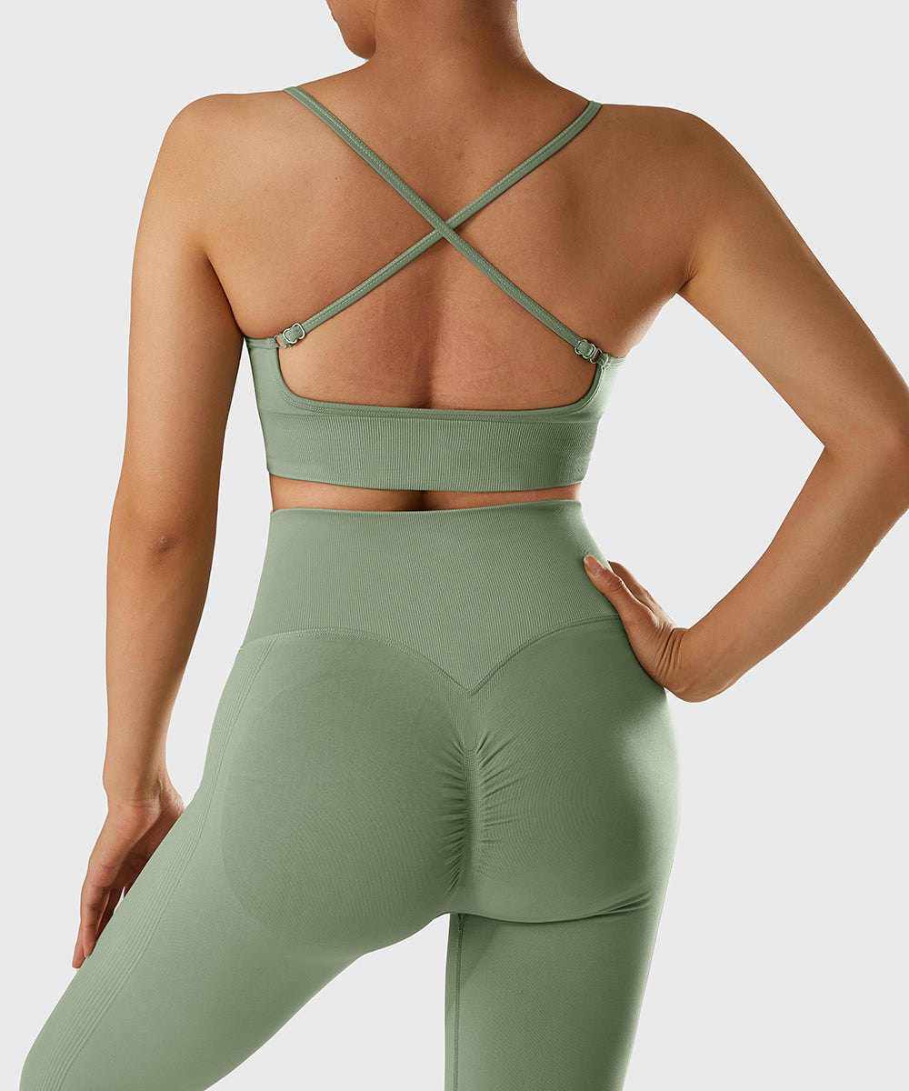 Form Single Strap Sports Bra - Moss Green