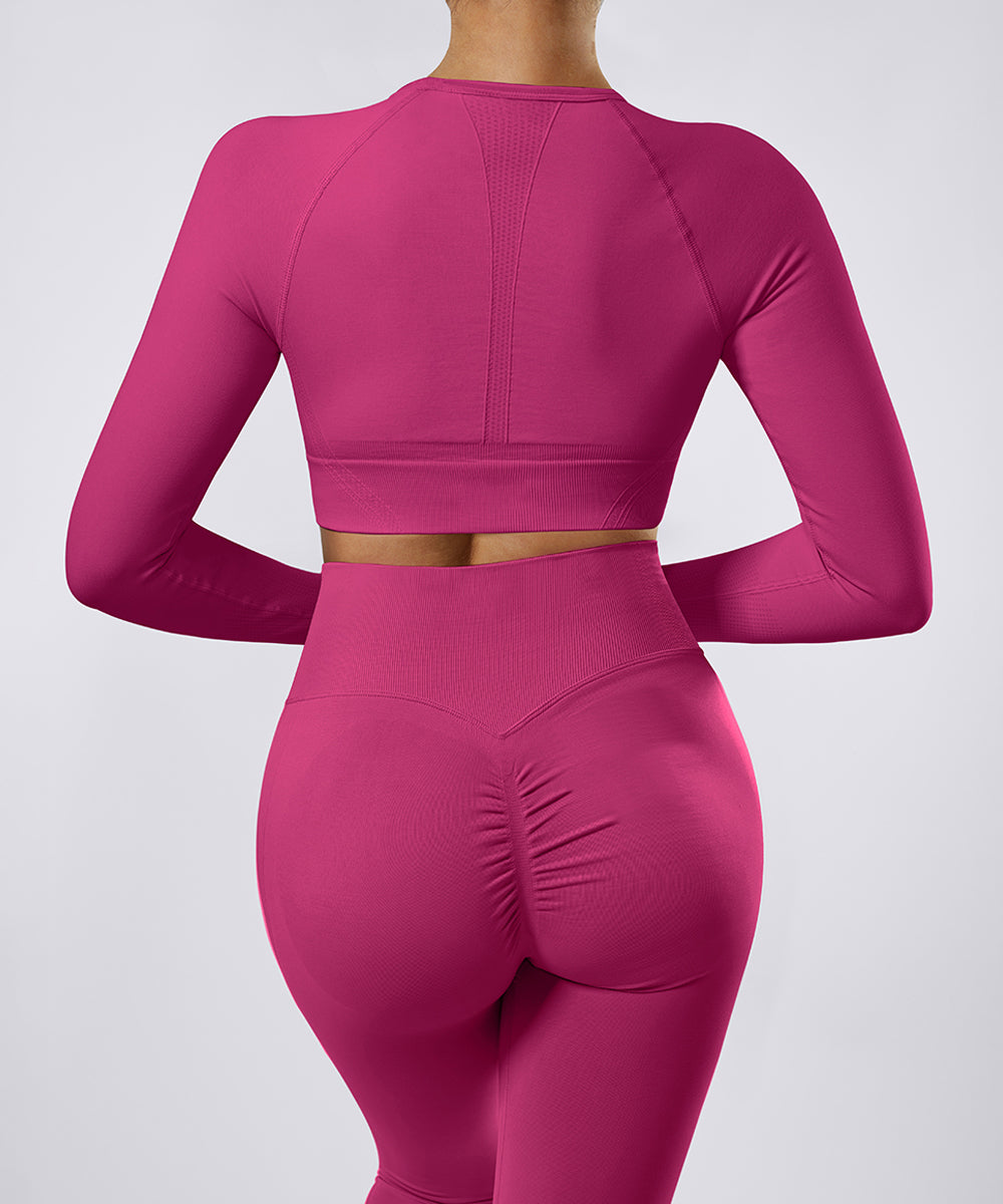 Form Long Sleeve Top - Reddish Pink