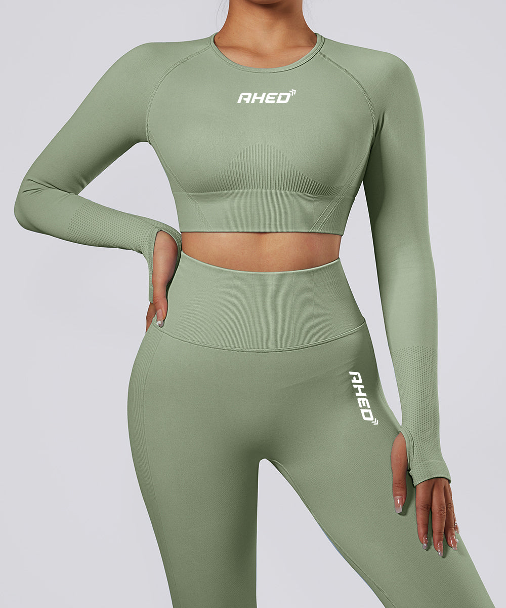 Form Long Sleeve Top - Moss Green