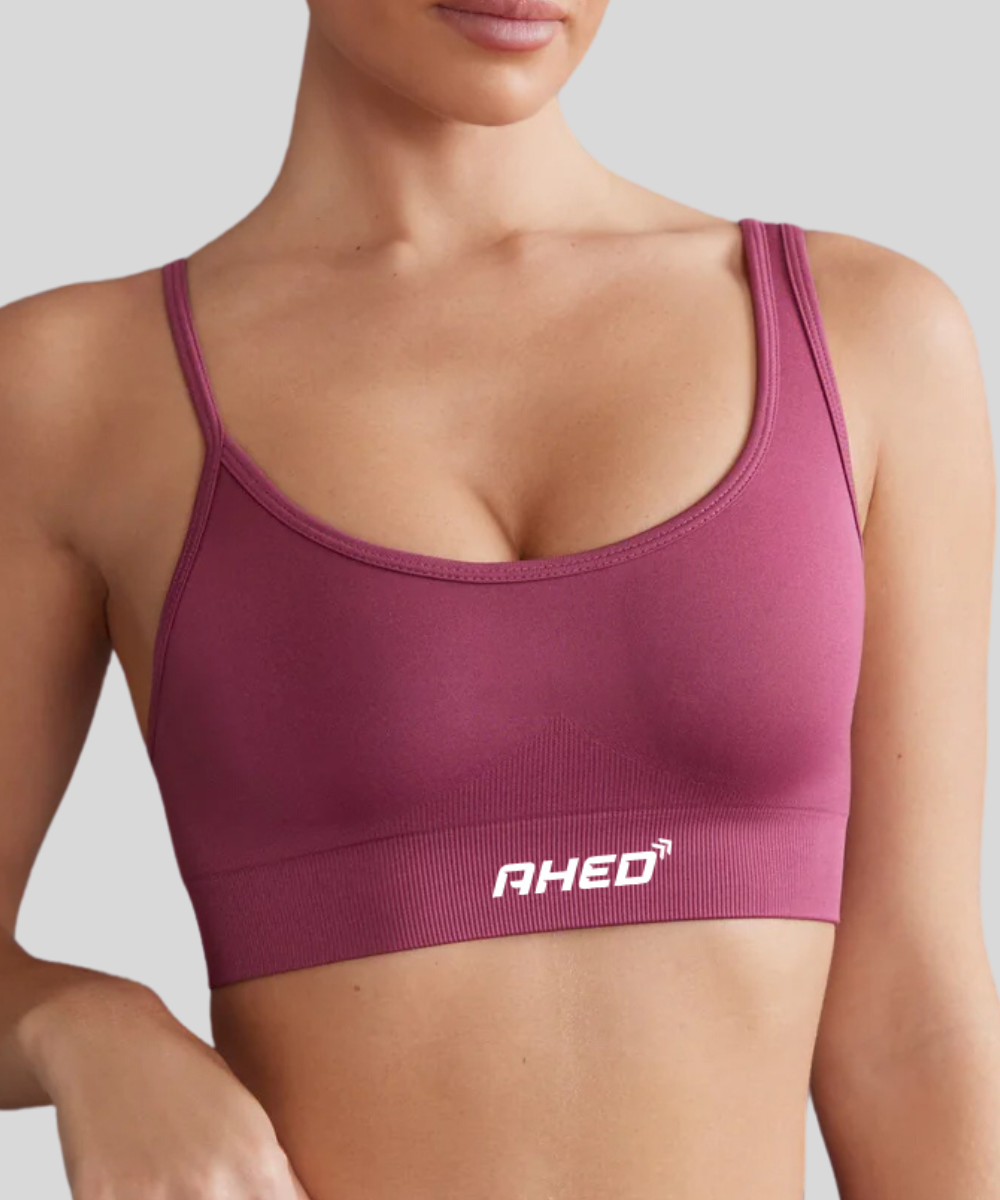 Power Asymmetric Sports Bra - Rose