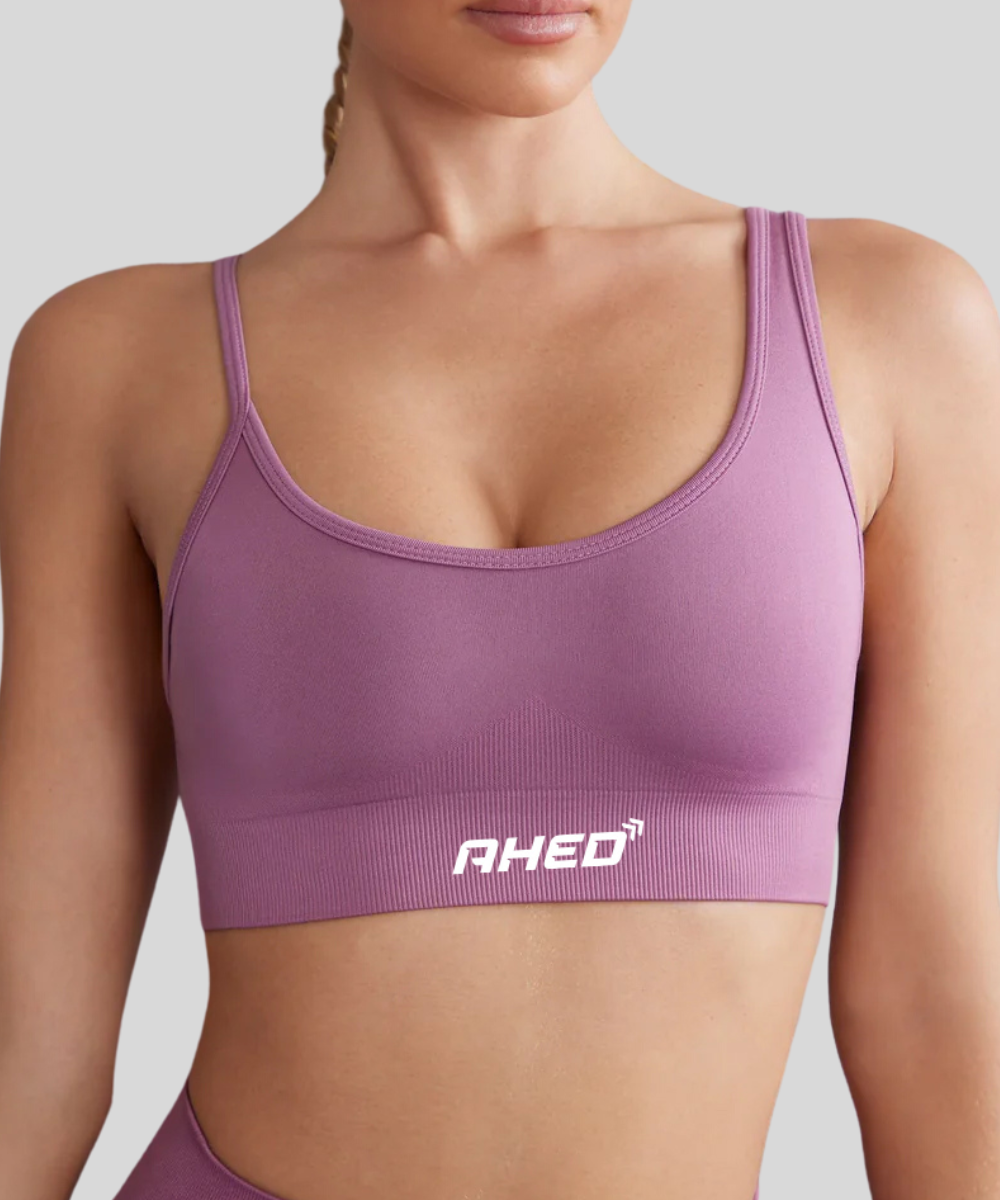 Power Asymmetric Sports Bra - Blush