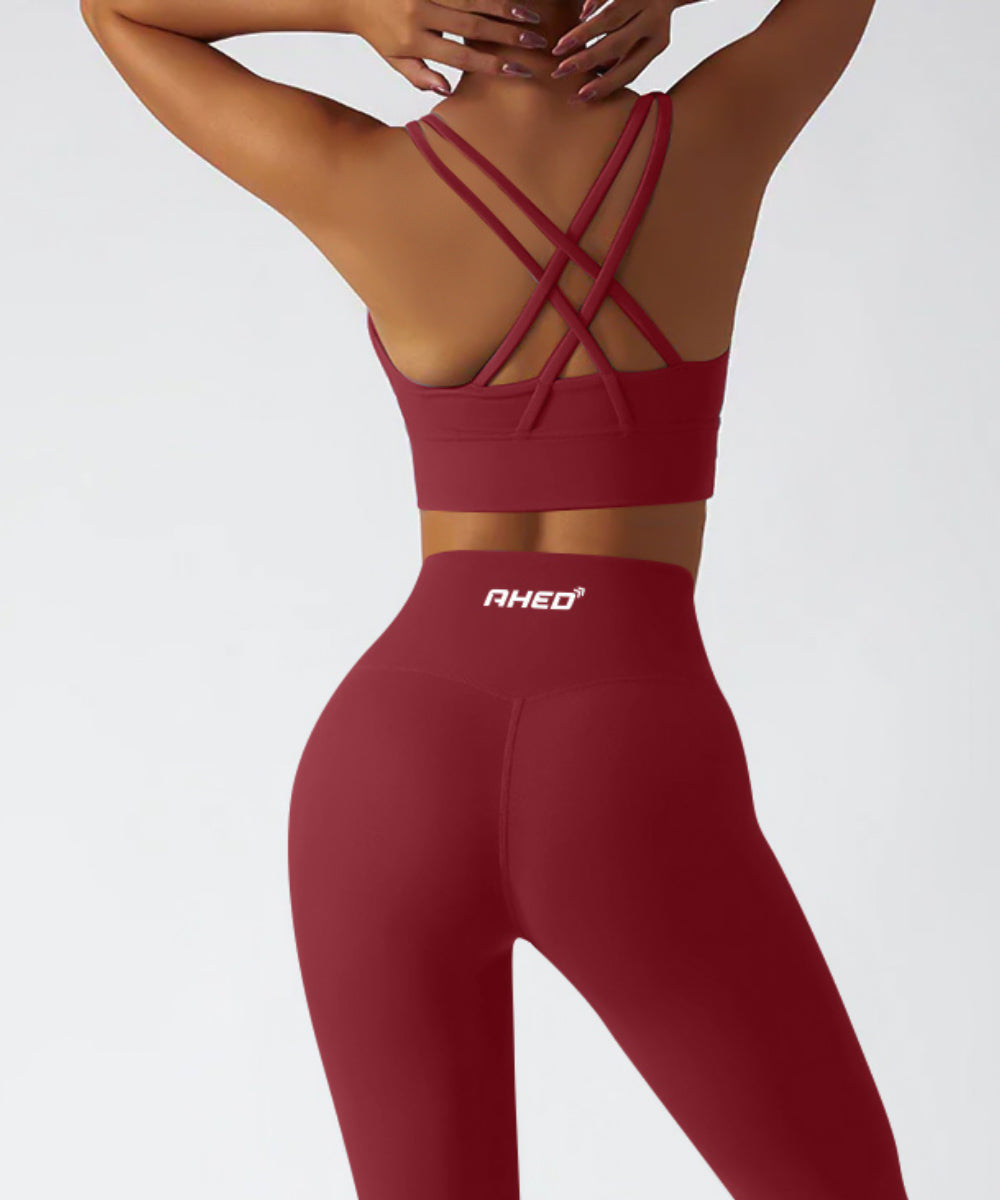 Buttery Soft Sports Bra - Scarlet