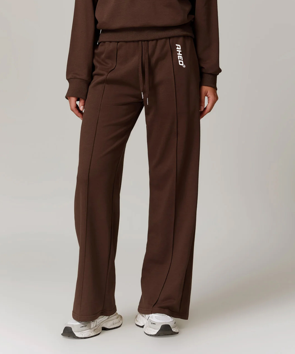 Casual Wide Leg Pants - Coffee