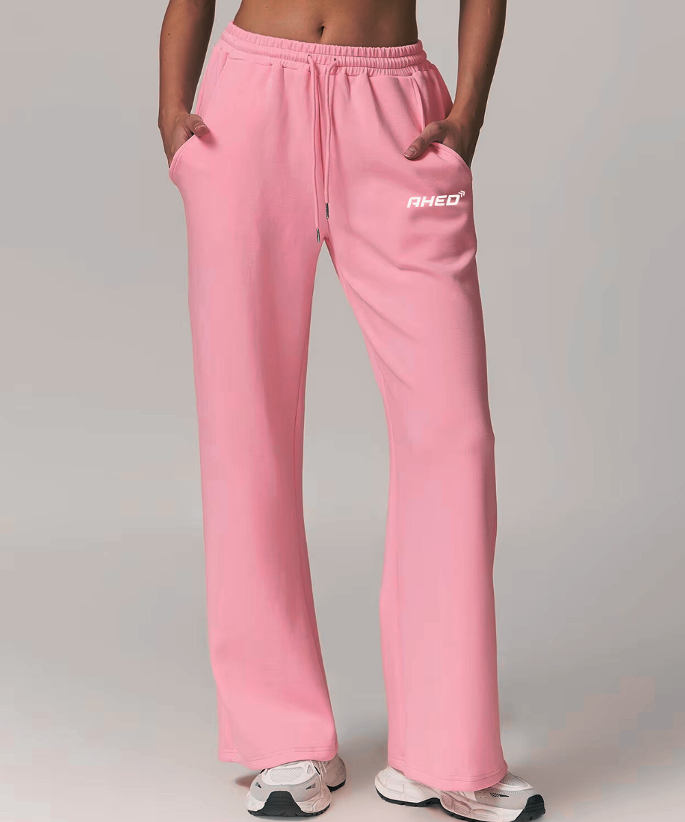 Basic Wide Leg Pants - Pink