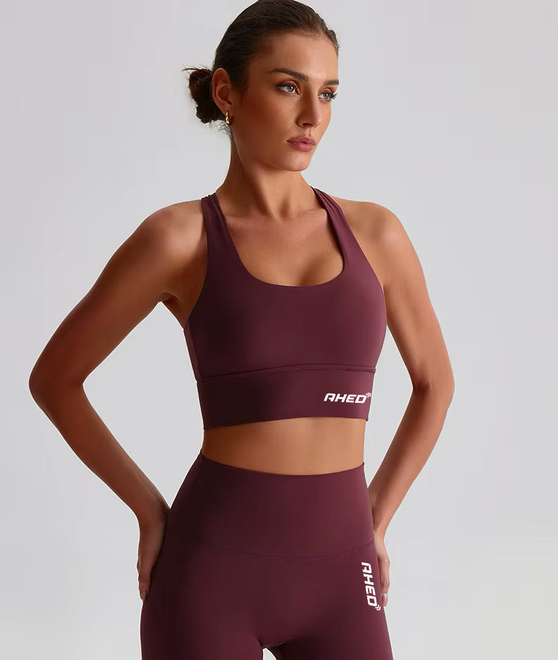 Buttery Soft Sports Bra - Reddish Brown