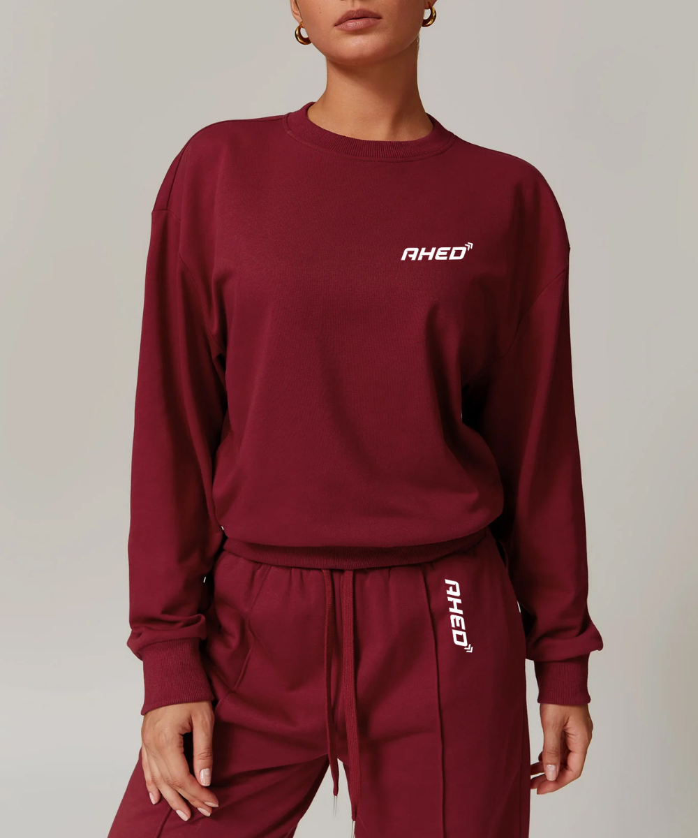 Casual Sweatshirt - Crimson